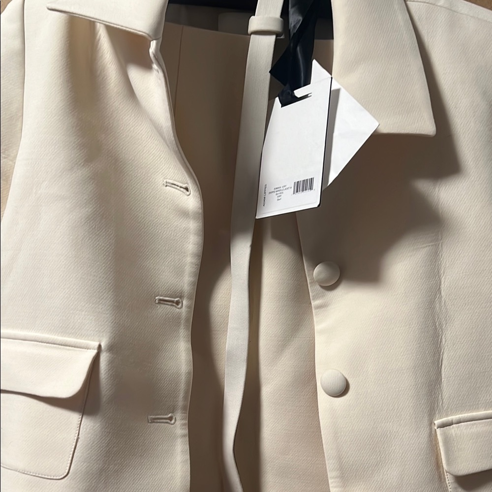 Chic Cream Blazer and Pants Set